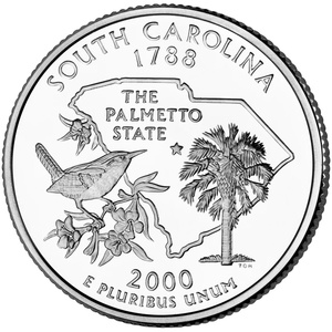 2000 Quarter - S - South Carolina - Silver Proof reverse